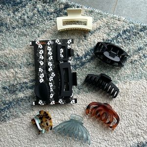 BUNDLE of Claw Hair Clips - 9 total!